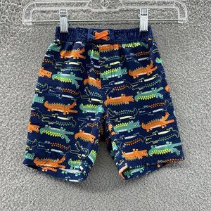 Quad Seven Swim Trunks Baby Boys 24 Months Blue Alligator Swim Shorts Size 24M